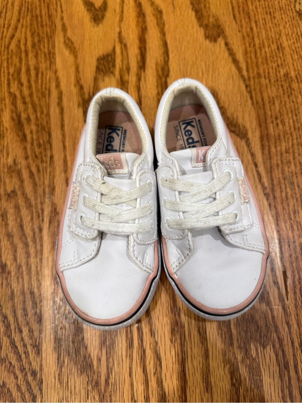 Keds Toddler White Leather Sneakers